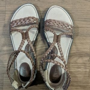 Brown Woven Sandals